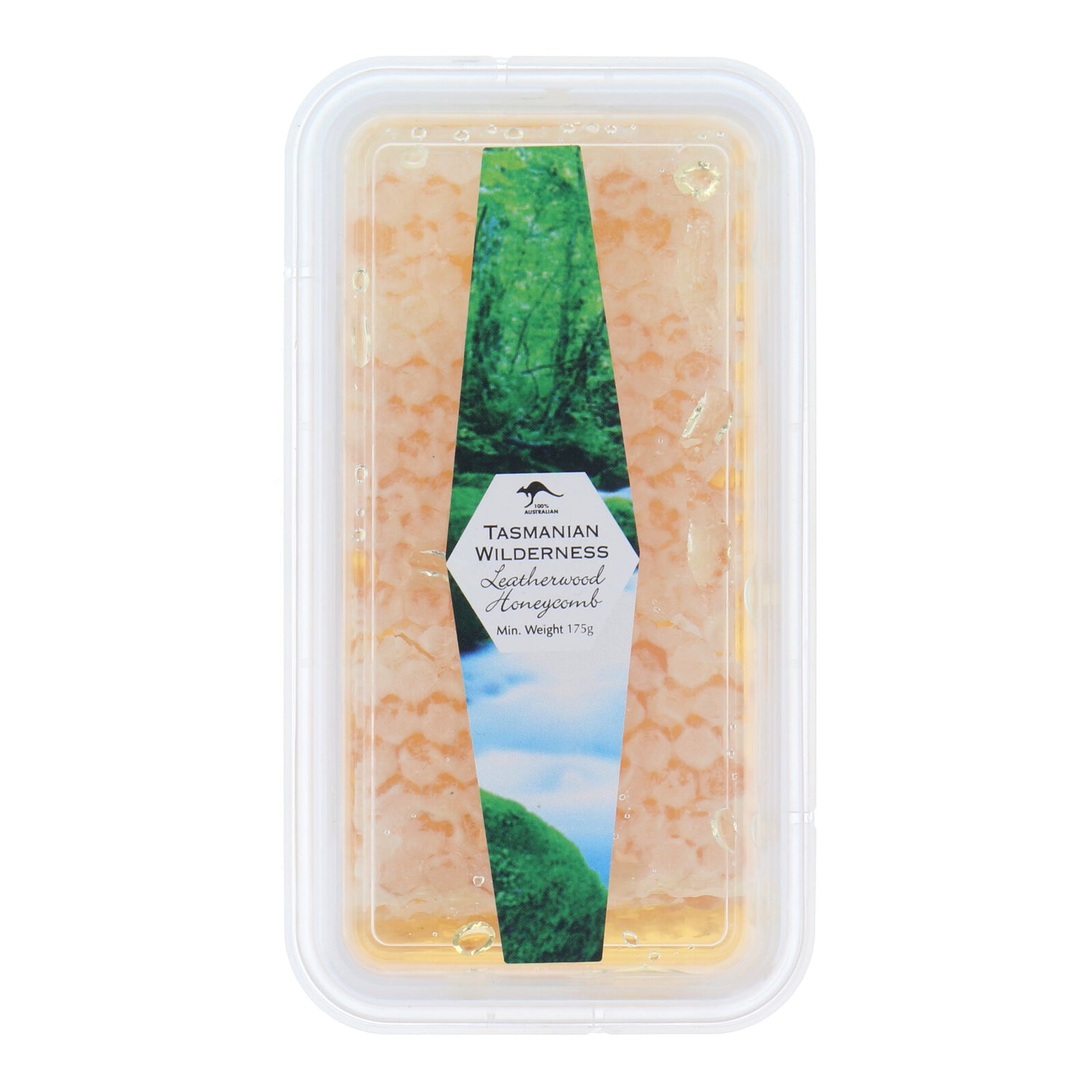 packaged Tasmanian Leatherwood Honeycomb (175g)
