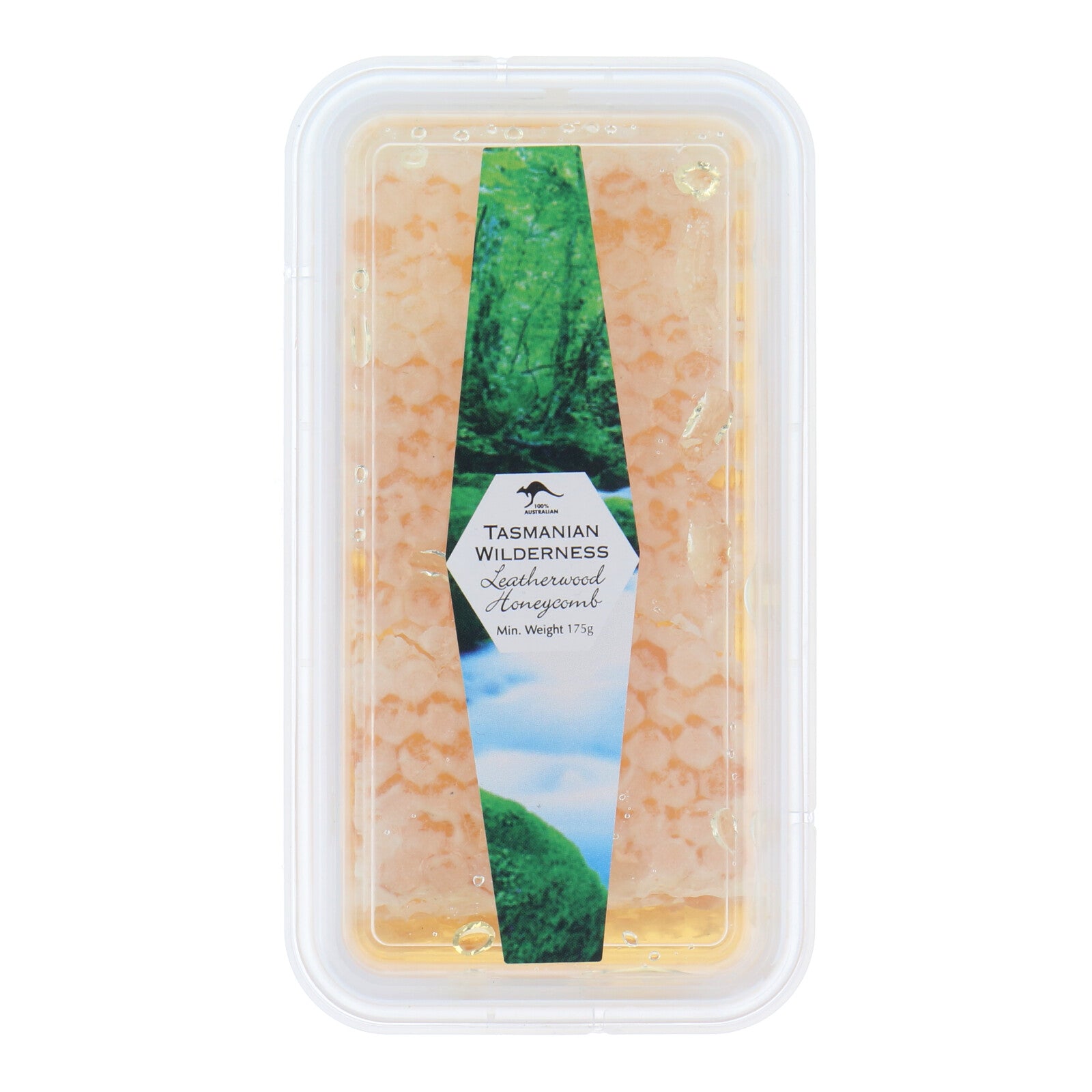 packaged Tasmanian Leatherwood Honeycomb (175g)