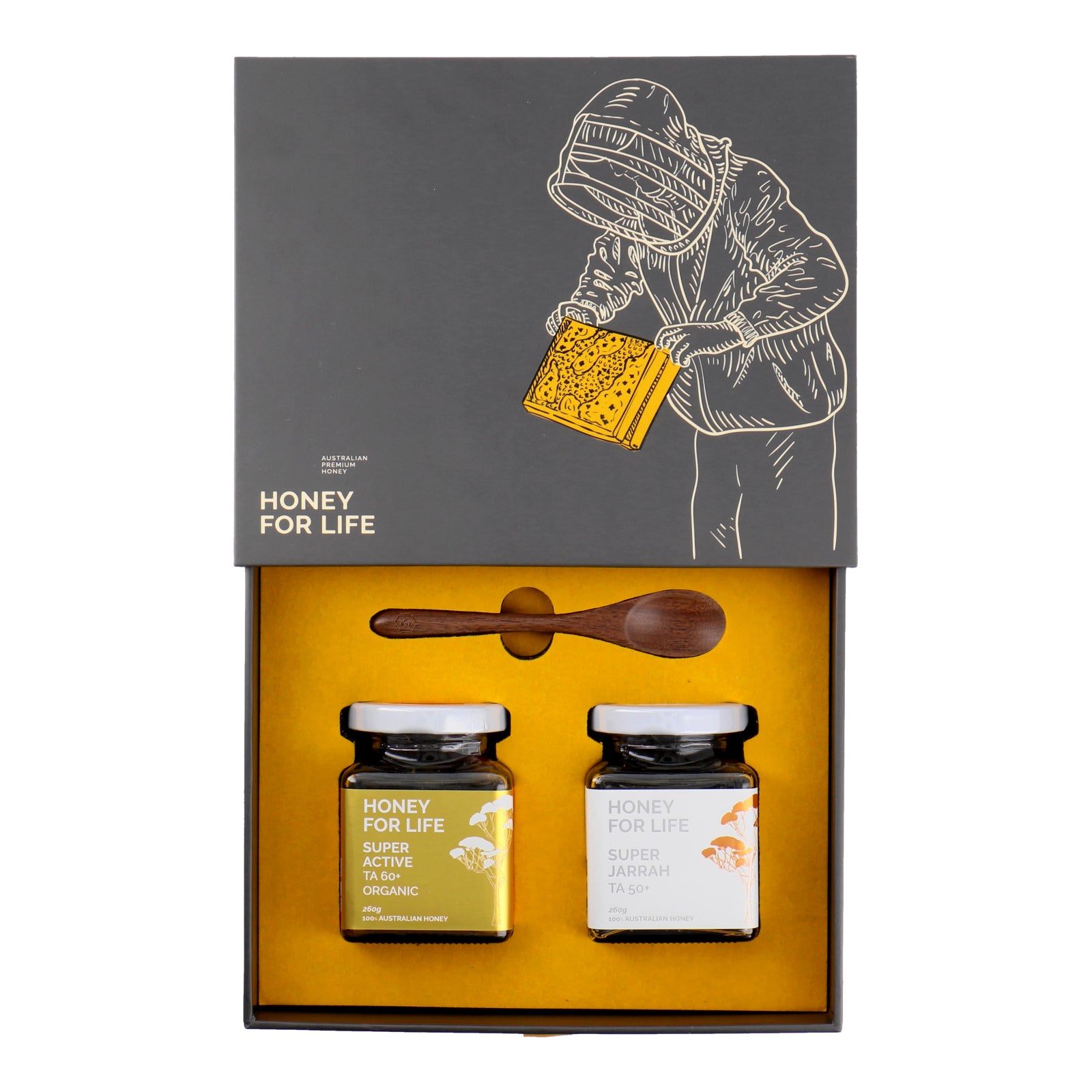 Bespoke Double Honey Gift Box with 2 Jars of Honey for Life
