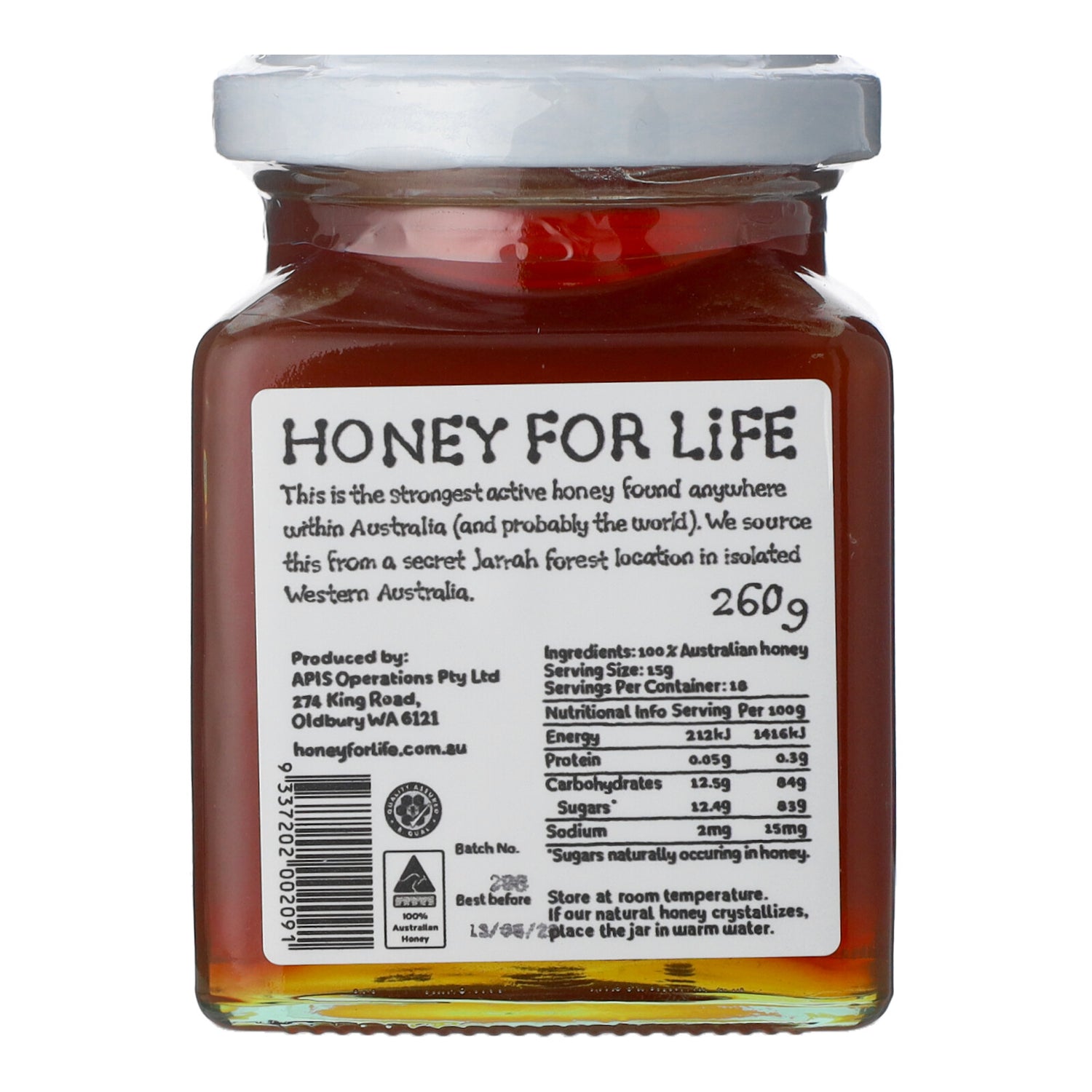 Honey For Life Ultra Jarrah TA70+ Back View