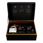 Super Honey Gift Box showing 3 honey jars and a wooden spoon inside