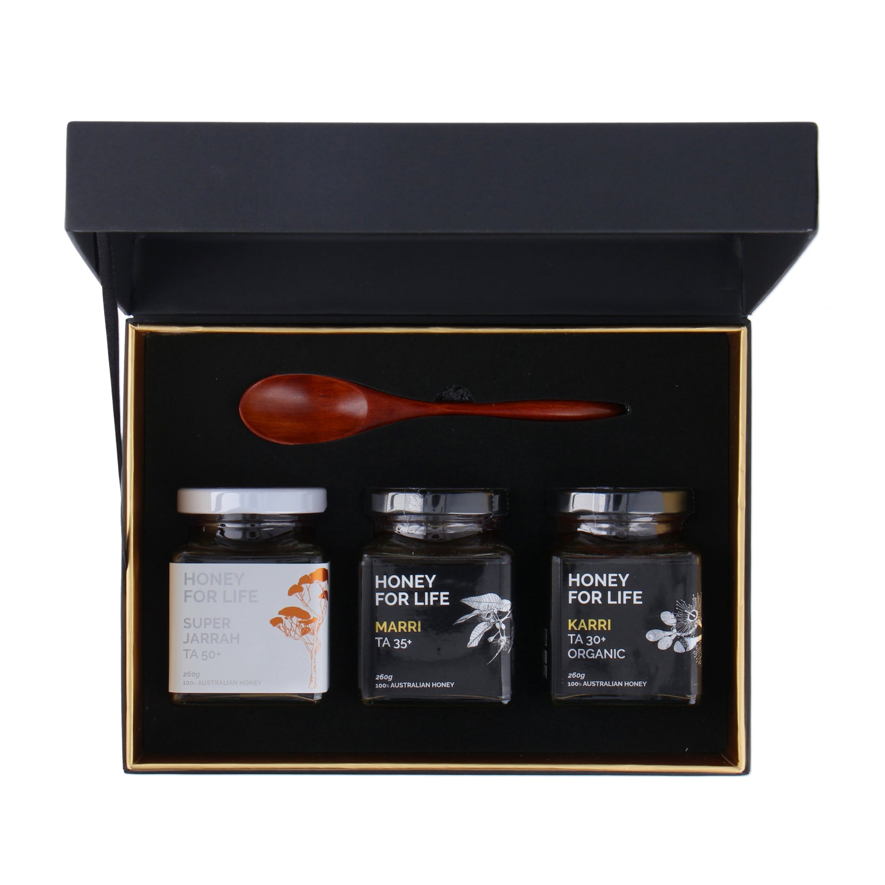 Super Honey Gift Box with Jarrah Honey, Marri Honey and Organic Karri Honey