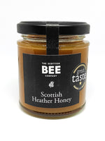 A closed jar of Scottish Heather Honey from The Scottish Bee Company