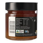 the back label of a jar of Powderbark Honey showing nutritional information