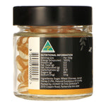 nutrional information on the side label on the jar of  Jarrah Honey & Eucalyptus Sweets honey candy