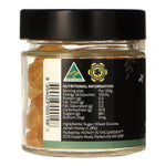 nutritional information on side label of Jarrah Honey Drops honey candy
