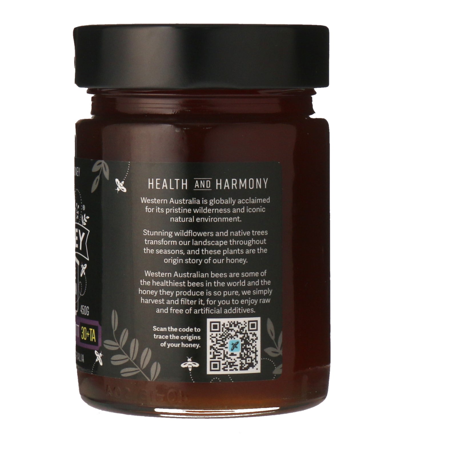 Blackbutt TA30+ Honey Back Jar Label